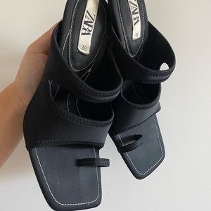 ZARA Heeled Neoprene Sandals